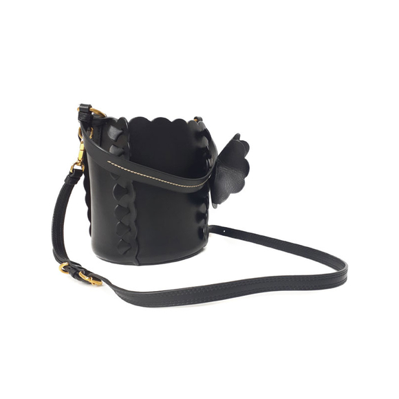 Miu Miu Flower 2way Bucket Bag Black - Picture 2 of 9